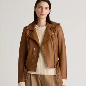 Quince leather motorcycle jacket size medium